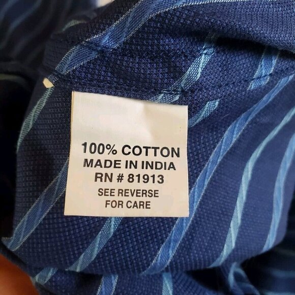 Robert Graham Shirt Mens XL Flip Cuff Blue Check Long Sleeve Button Up Cotton - Picture 6 of 15
